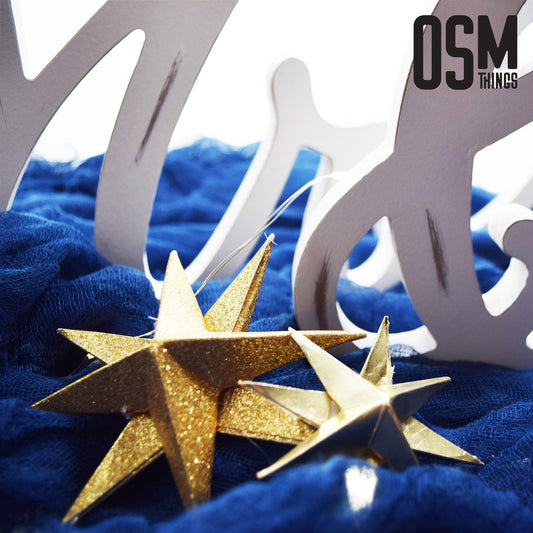 Gold & Silver 8-point 3D Paper Stars